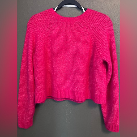 Torrid Vegan Cashmere Cropped Cardigan Sweater Hot Pink - Picture 8 of 13